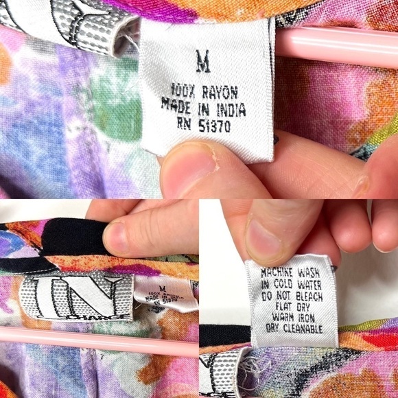 In Charge Vintage 90s Retro Colorful Floral Print Short Sleeve Romper Medium - Picture 6 of 16